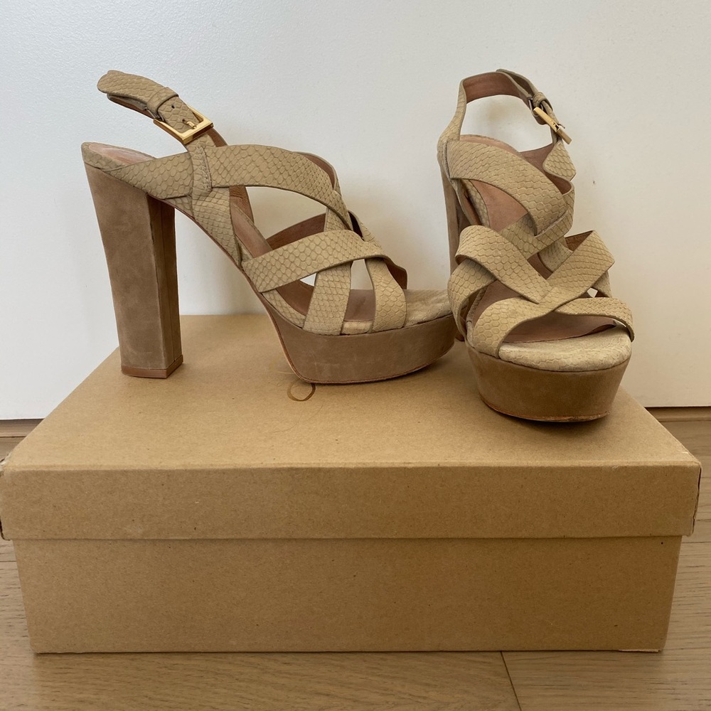 Joie Platform Leather Sandals